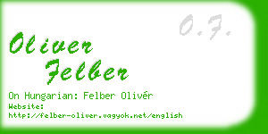 oliver felber business card